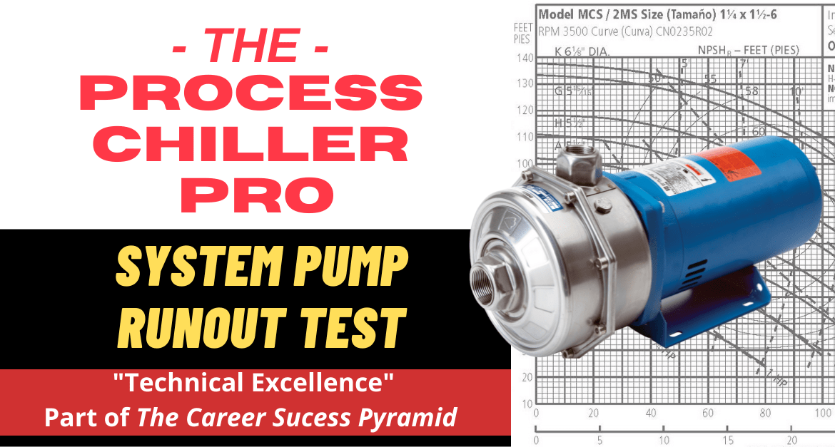 How to perform a process chiller system pump run-out test in the field.