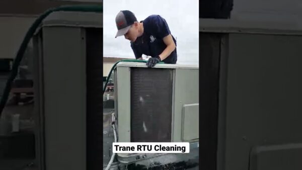 Trane Condensor Cleaning with Viper Coil Cleaner!! Can't Stop a Trane!!!